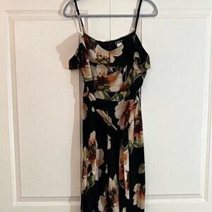 VENUS Black Floral Jumpsuit